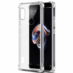 Tarkan Shock Proof Protective Soft Transparent Back Case Cover for Redmi Note 5 Pro [Bumper Corners with Air Cushion Technology]