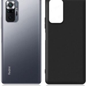 Tarkan Royal Slim Flexible Soft Back Case Cover for Redmi Note 10 Pro (Black) 360 Degree Coverage